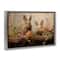 Stupell Industries Easter Bunnies with Garden Blooms Floating Frame Wall Art